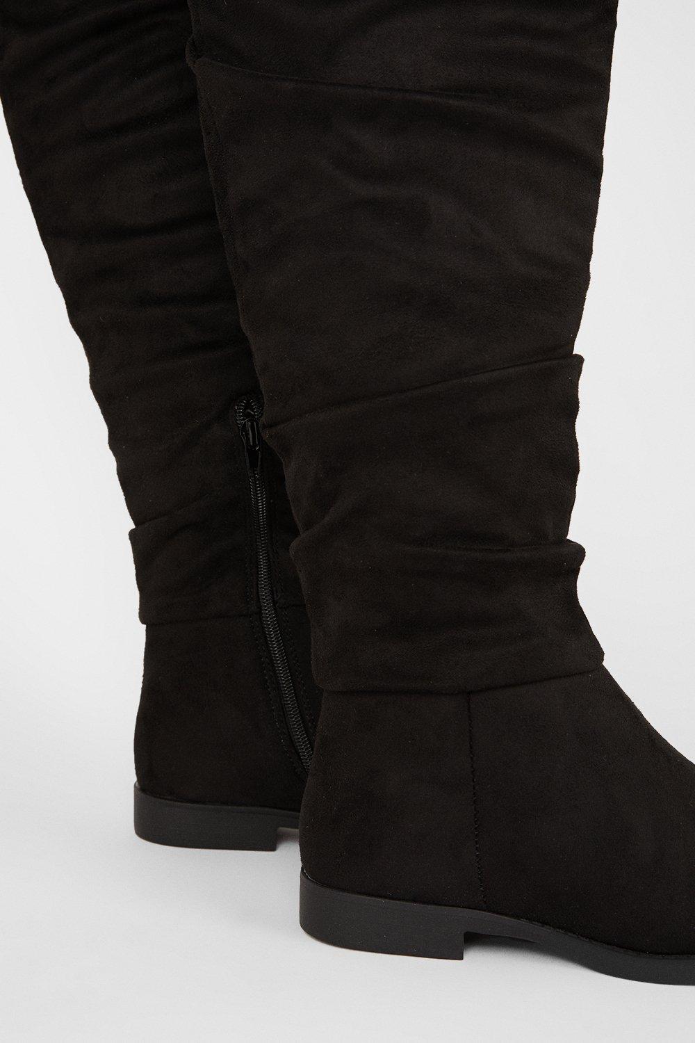 Ruched hotsell flat boots